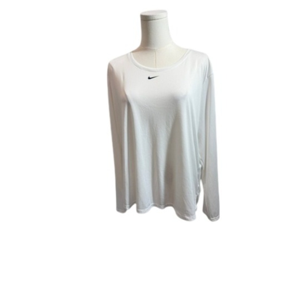 Nike Dri-FIT Womens XL White Long Sleeve Training Top Activewear Shirt - Picture 6 of 7